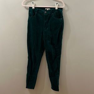 Green Velvet Pants